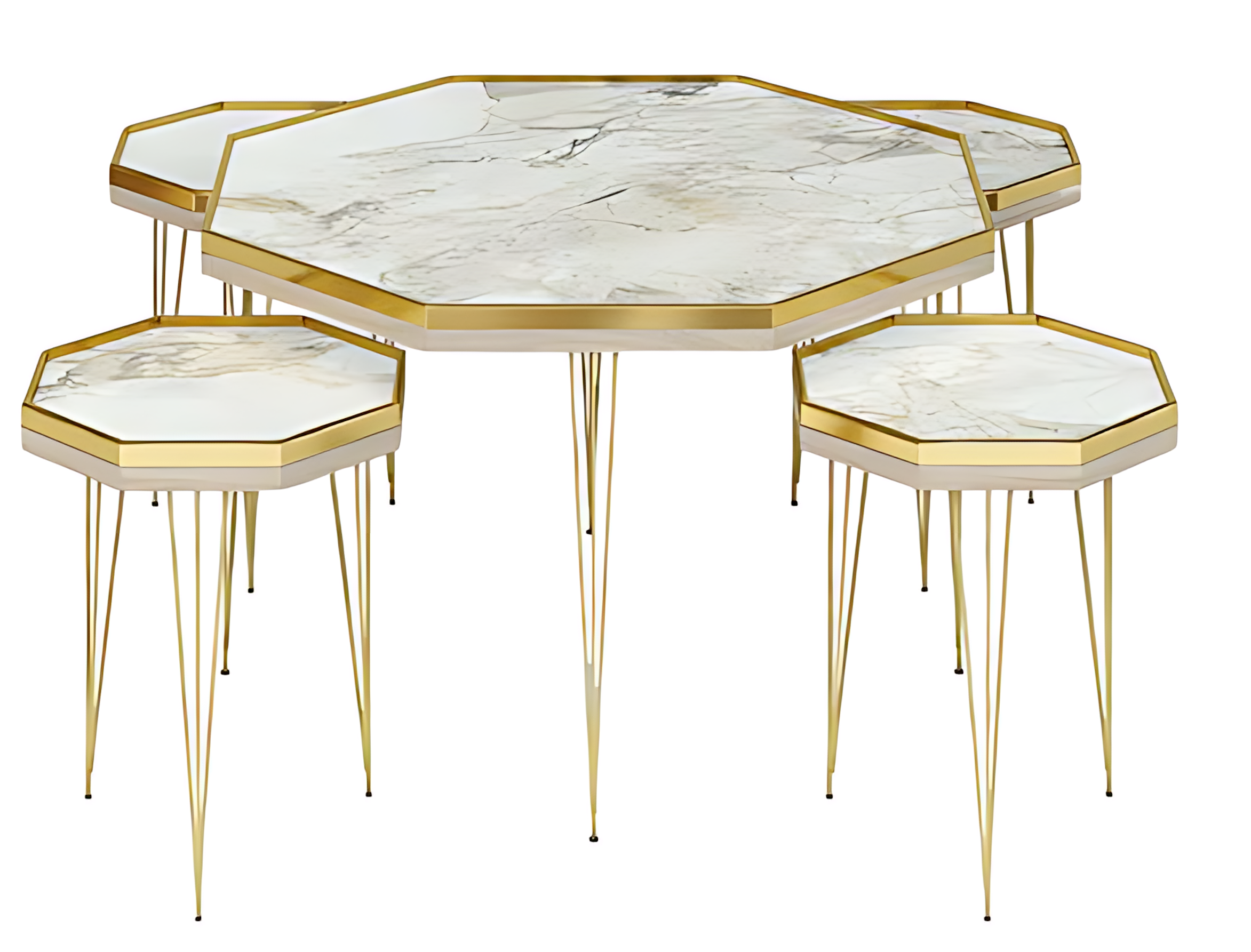 Couchtisch Set 5 tlg Design Holz Beistelltisch Wohnzimmer