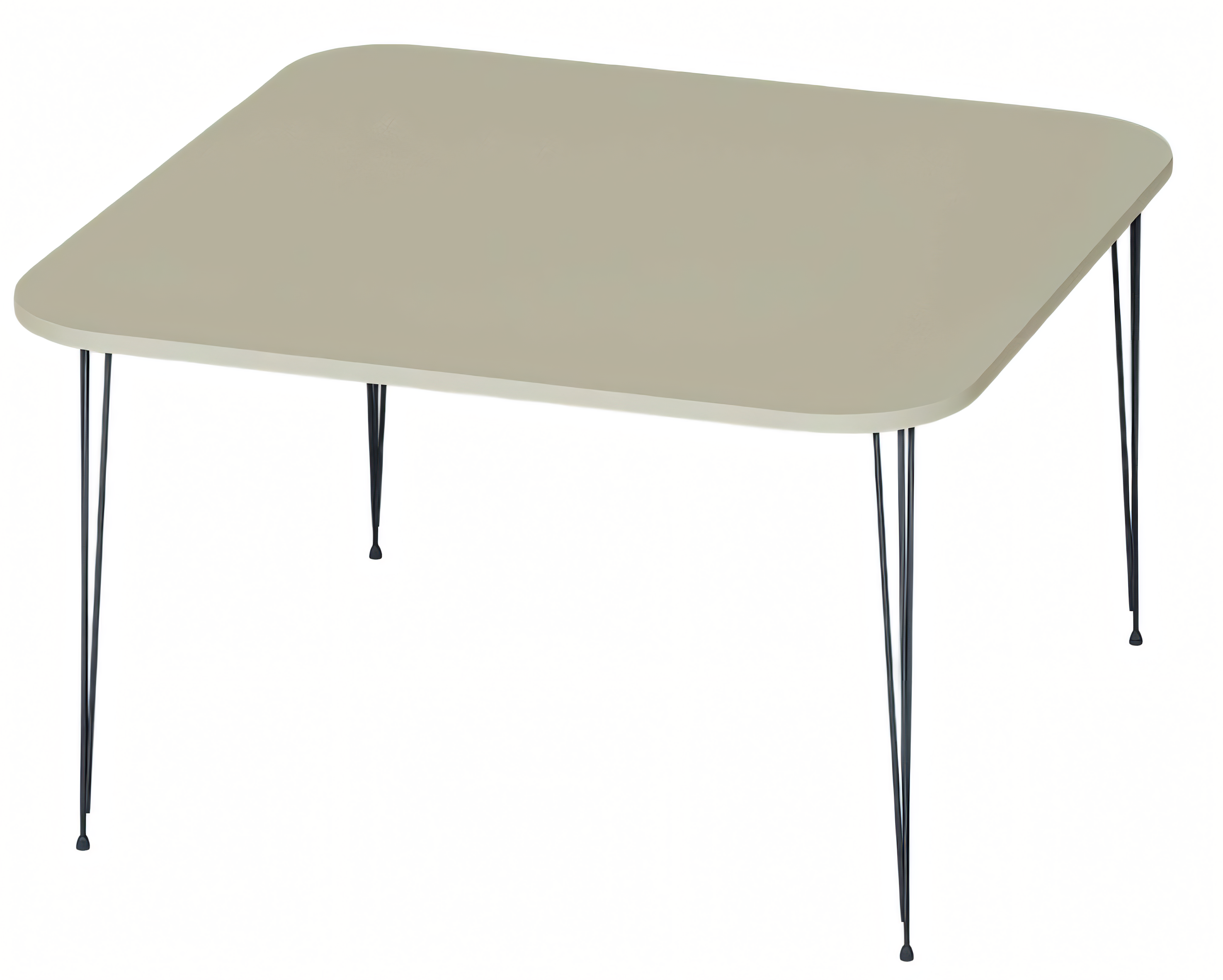 Eleganter Beigefarbener Couchtisch aus Holz mit Edelstahl-Design