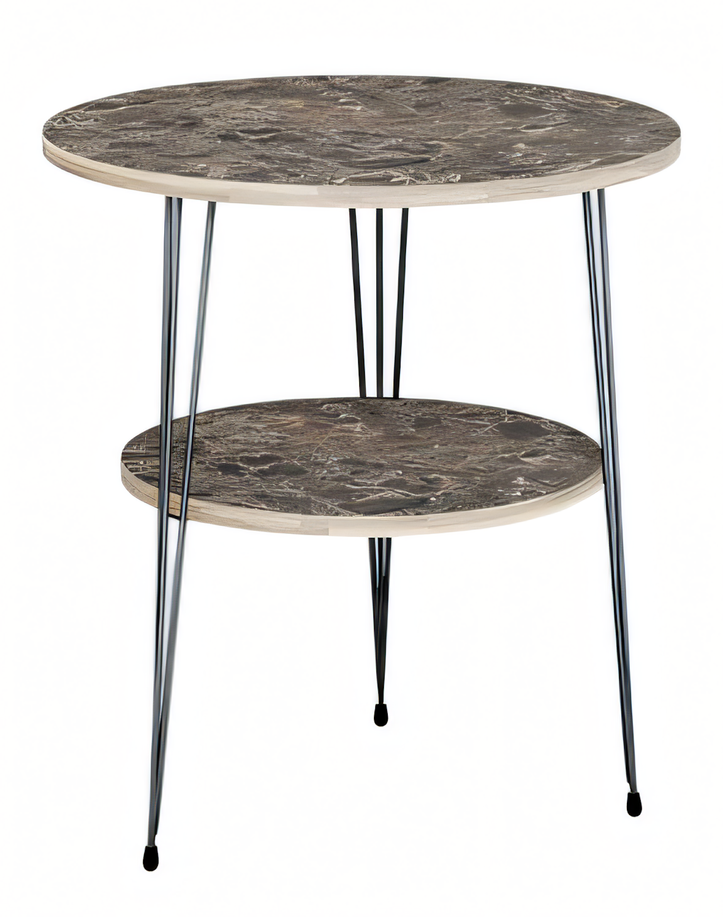 Beistelltisch aus Metall in Braun modern eleganter Wohnzimmertisch