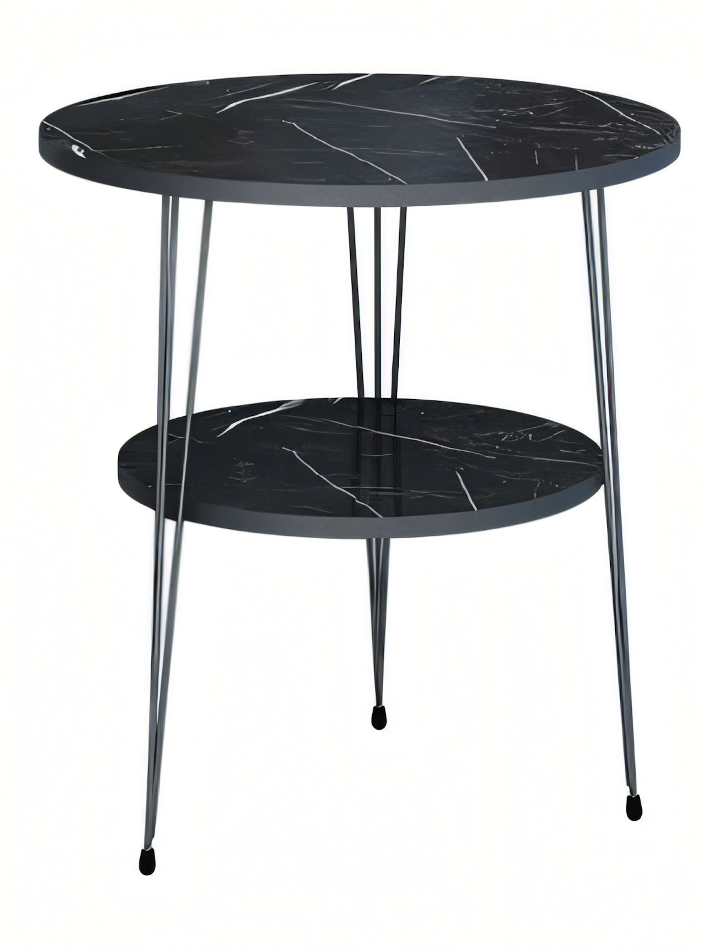 Moderner schwarzer Beistelltisch aus Metall