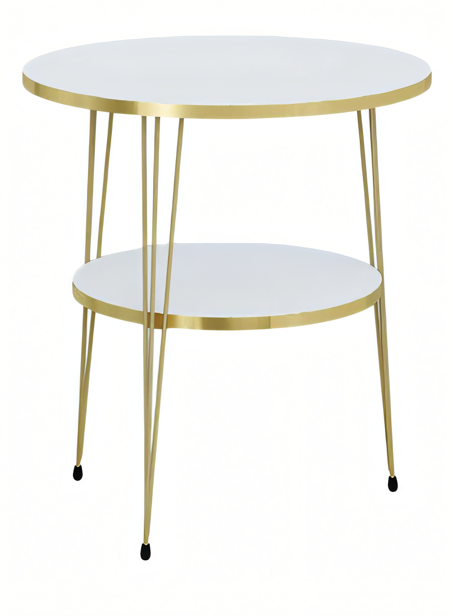 Beistelltisch Metall Weiß Modern Elegant