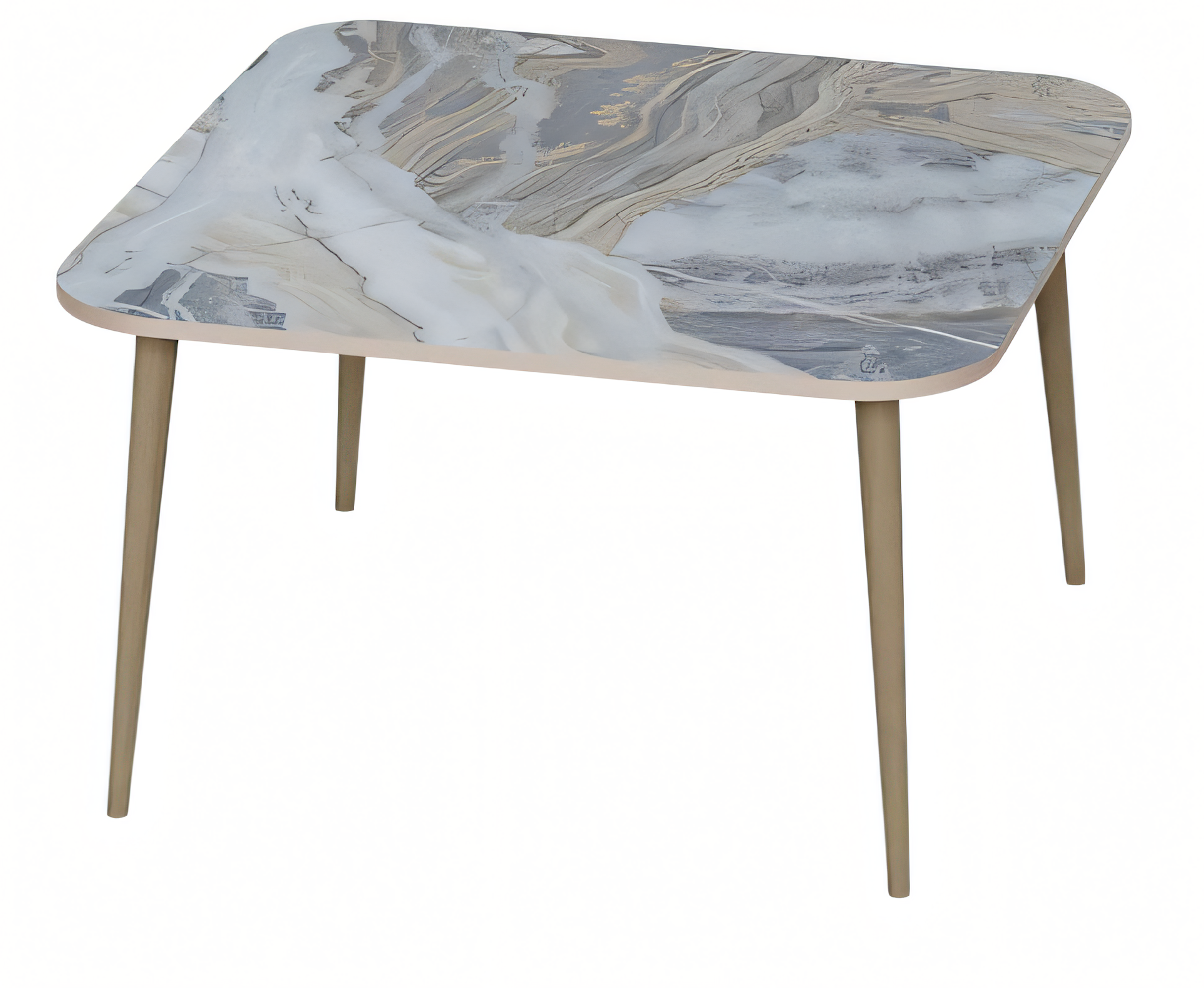 Moderner Mehrfarbiger Couchtisch aus Holz