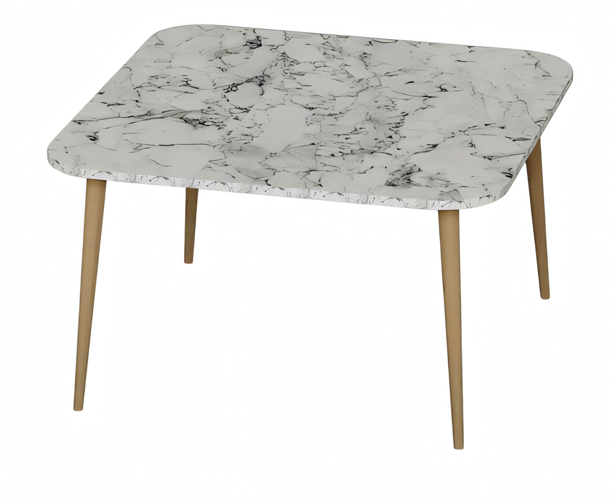 Moderner weißer Holz-Couchtisch im eleganten Design