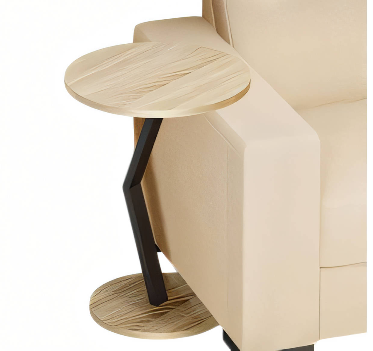 Beistelltisch aus Holz in Braun modern eleganter Wohnstil