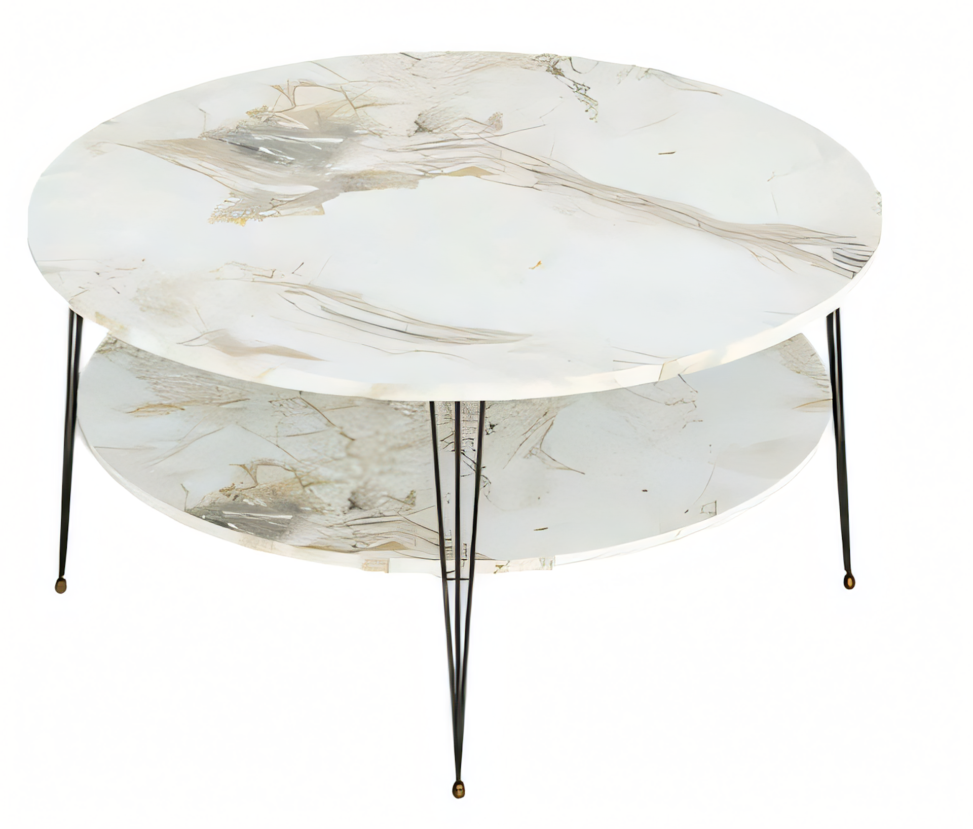 Moderner weißer Couchtisch aus Holz mit elegantem Design