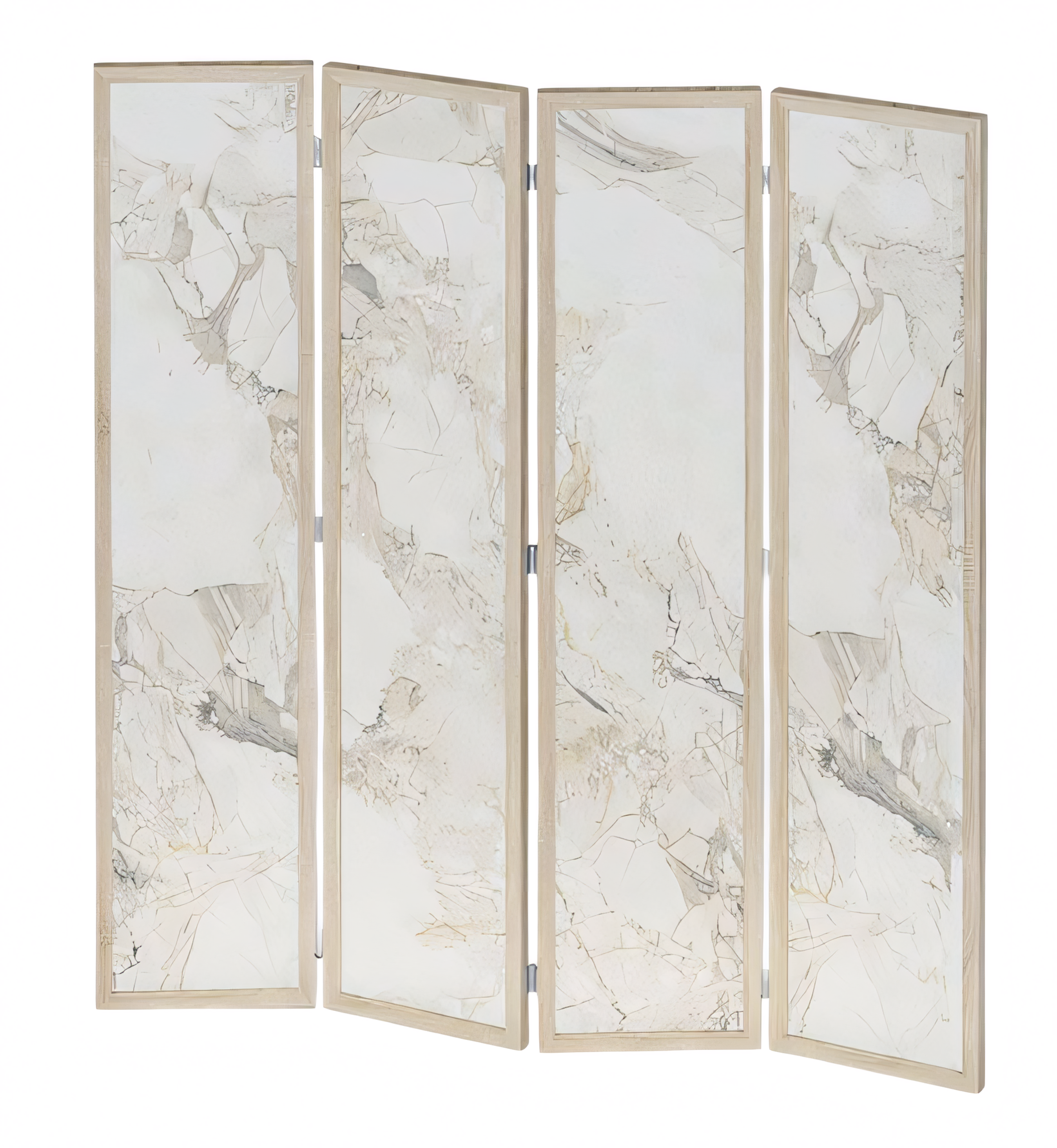 Eleganter Raumteiler in Beige aus MDF mit modernem Design