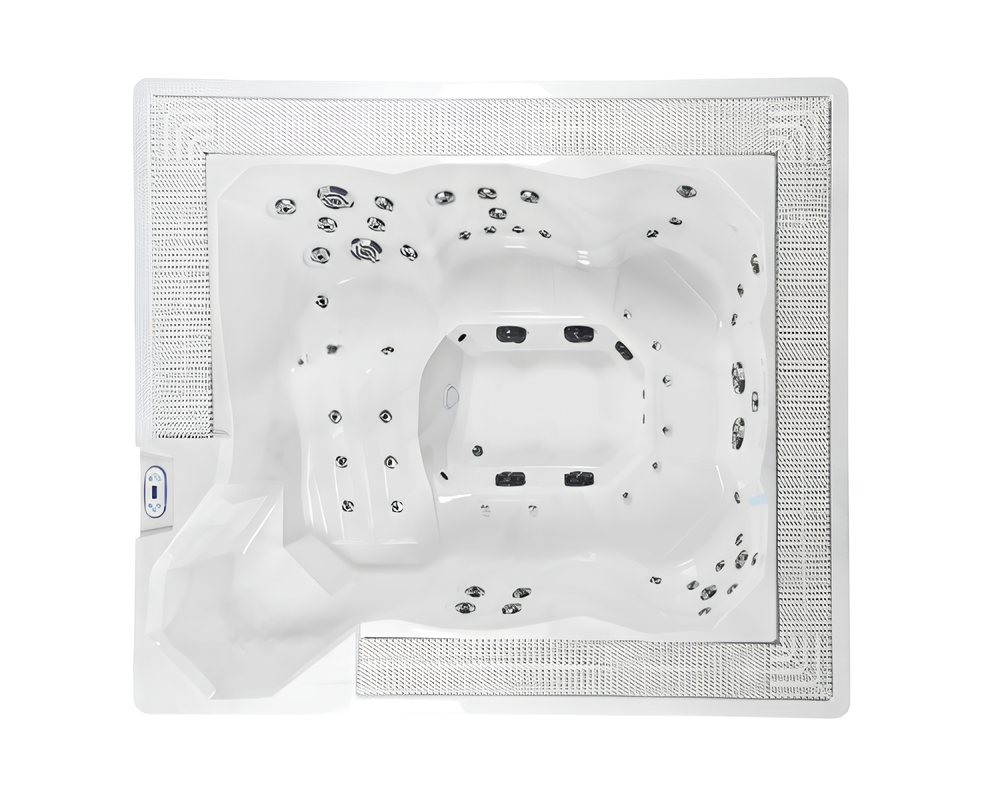 Outdoor Whirlpool Hydromassagewanne Massagebad Hot Tub Sprudelbad 257x219cm