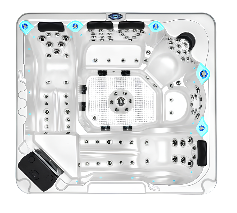 Whirlpool Outdoor-Spa Hydromassagewanne Relaxpool Außenwhirlpool 250x230cm