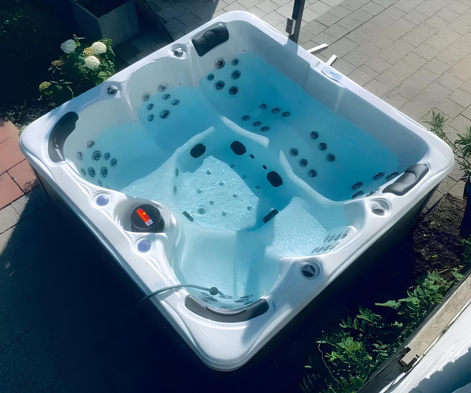 Whirlpool Whirlwanne Garten Bad Outdoor-Spa Erholungsbecken 210x210 cm