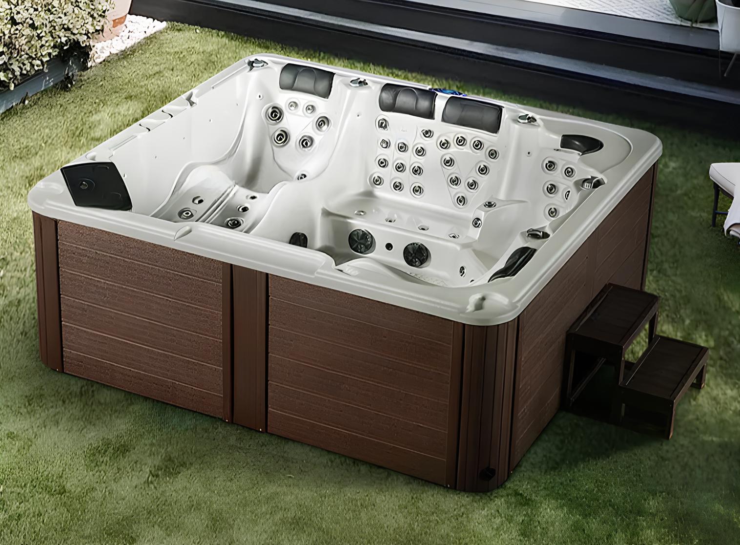 Whirlpool Blubberbad Hydromassagewanne Spa-Bad Whirlwanne 200x200cm