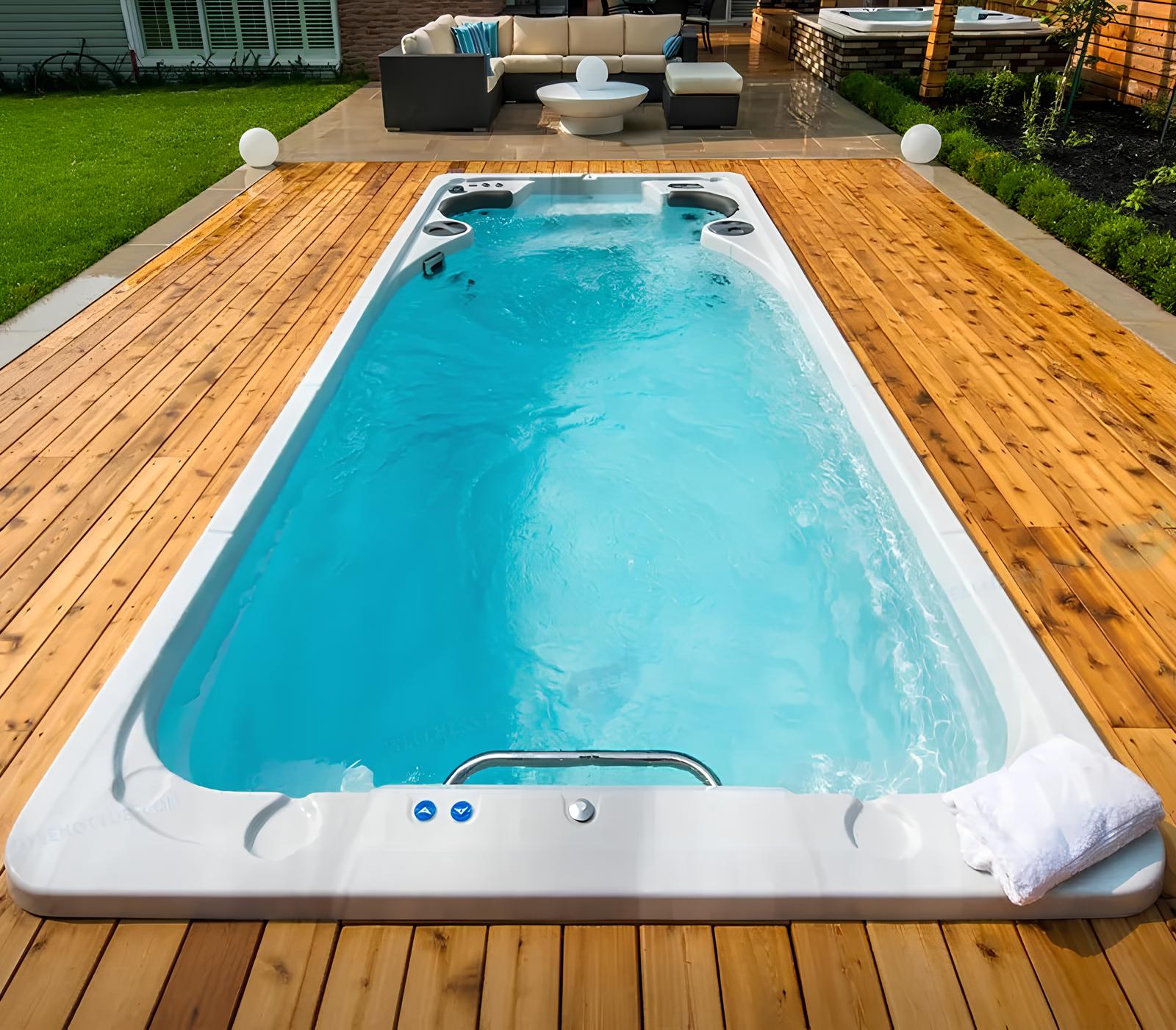 Hot Tub Spa Whirlwanne Außenwhirlpool Hydromassagewanne Relaxpool 580x230cm