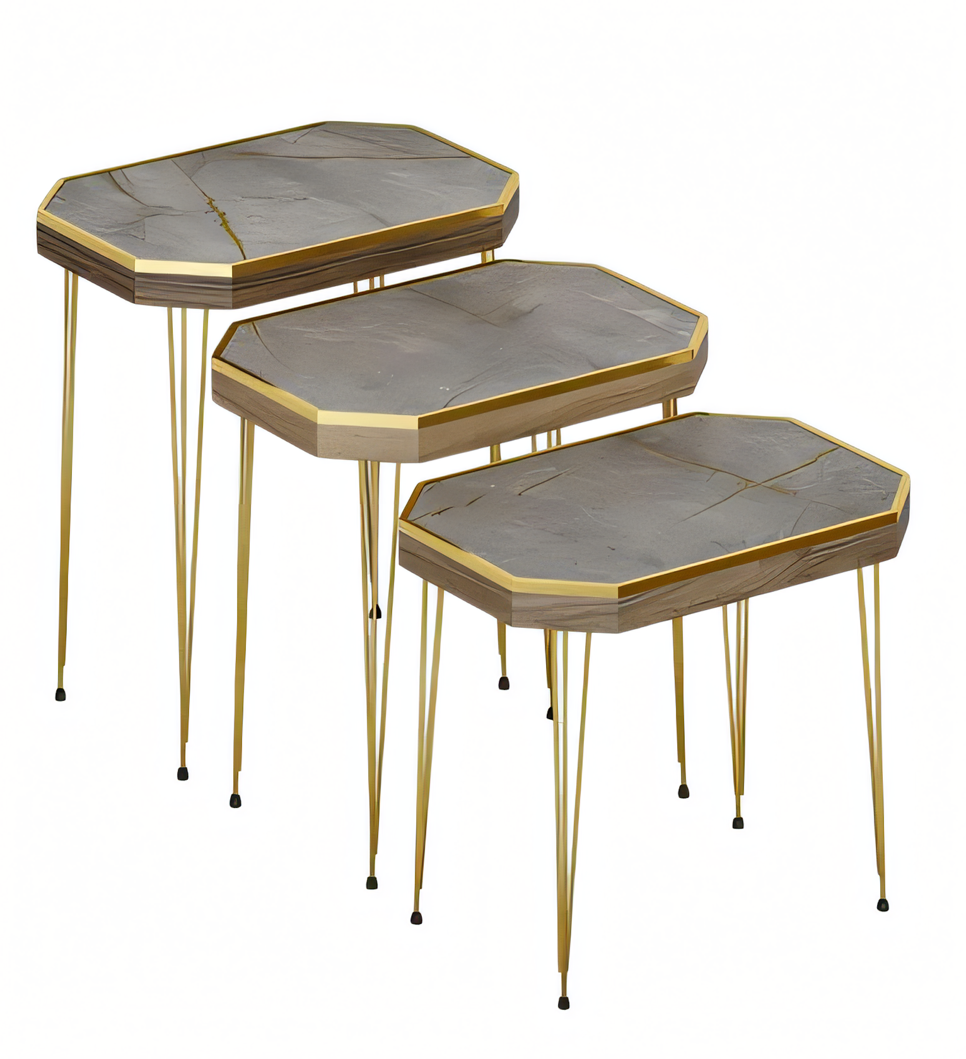 Graue Holz Beistelltische modern, vielseitig, elegante Raumakzente