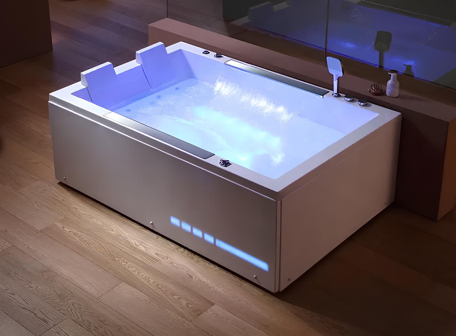 Hydromassagewanne Badewanne Whirlpool Blubberbad Spa-Bad Whirlwanne 180x120 cm