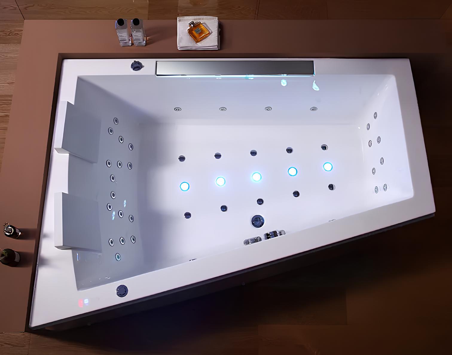 Badewanne Indoor-Massagebadewanne Whirlpool Blubberbad Whirlwanne 180x130 cm