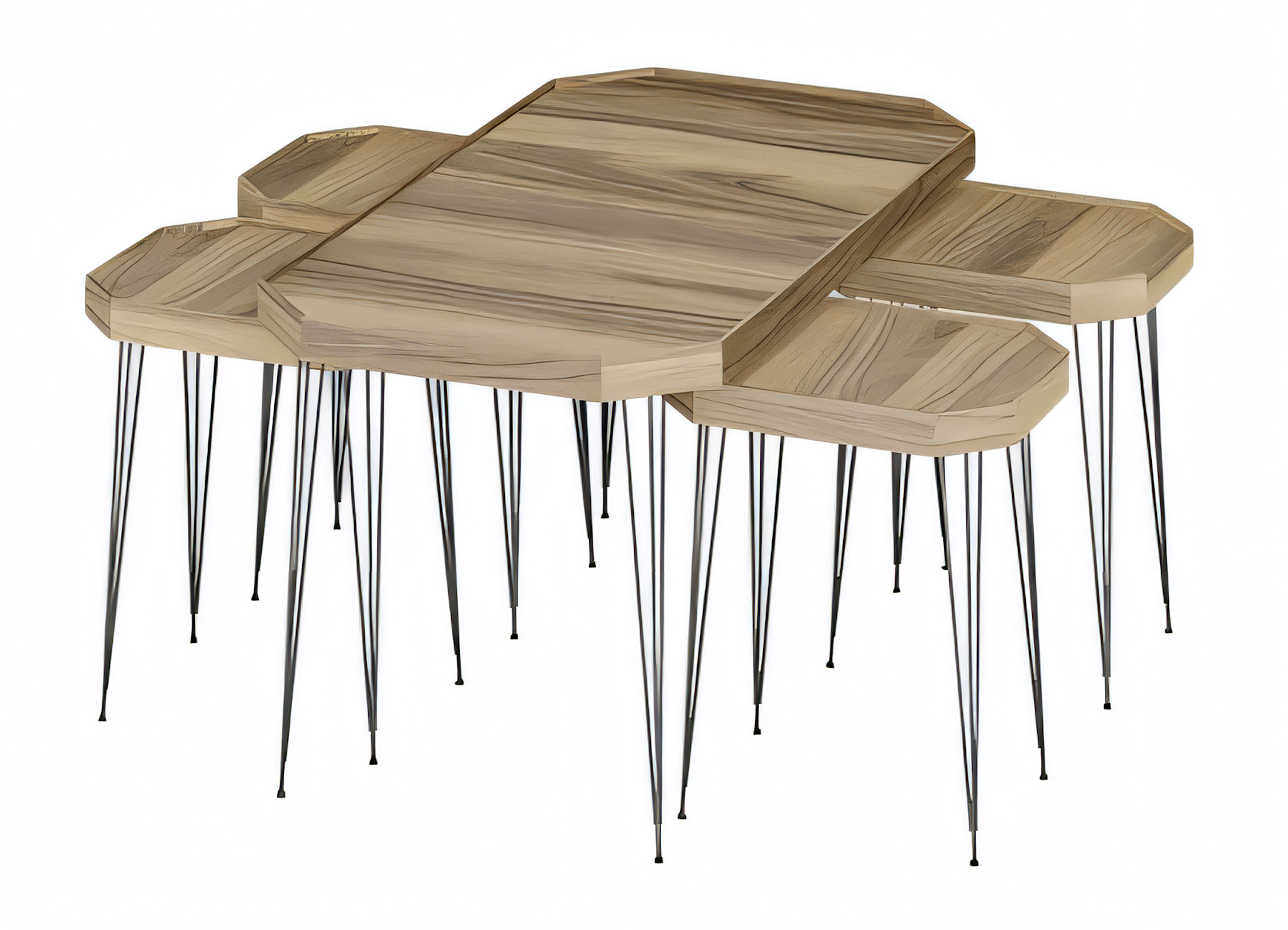 Moderner Beistelltisch aus Holz in Beige