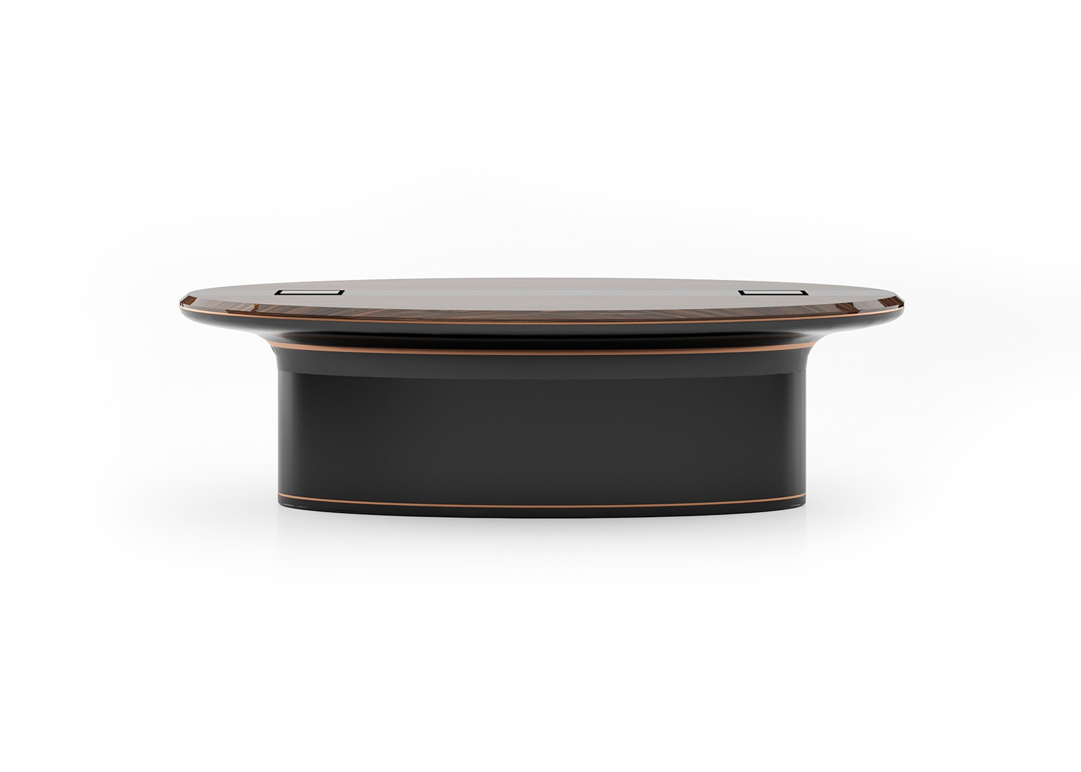 Brauner Holz-Konferenztisch modern elegant robust