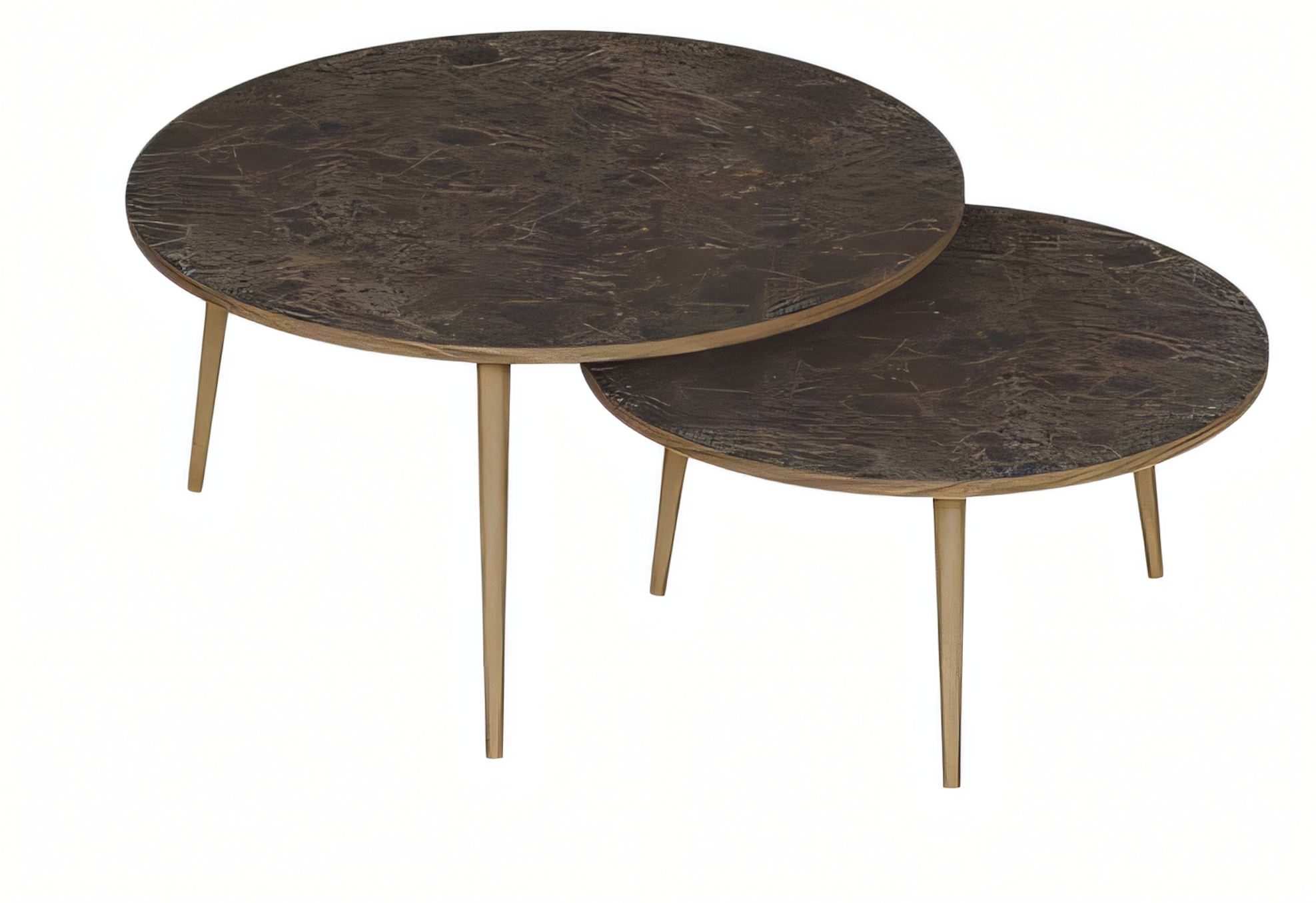 Elegante braune Holz-Beistelltische im modernen Stil, vielseitig