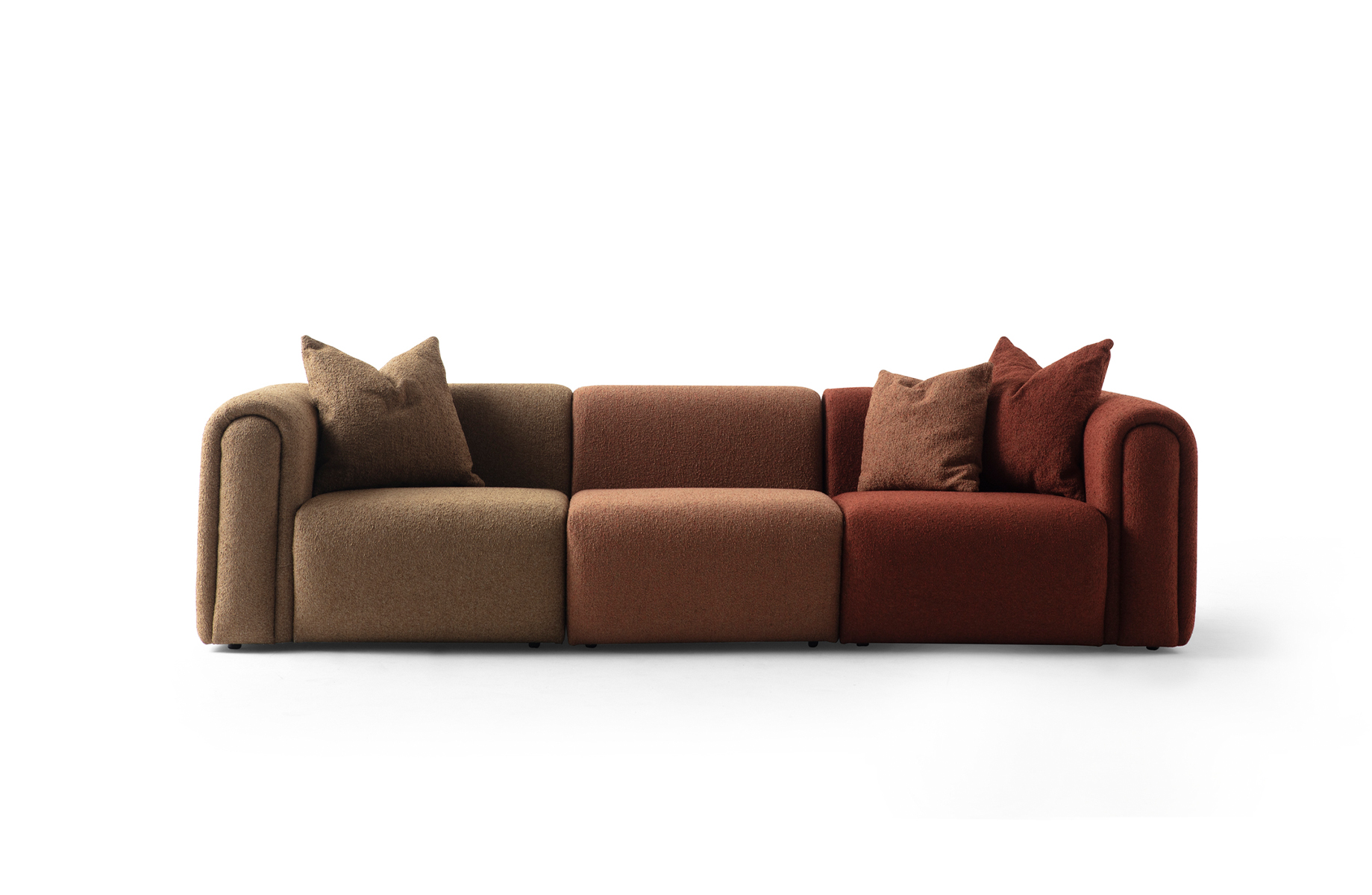Modernes 4-Sitzer Sofa Textil Mehrfarbig Elegant