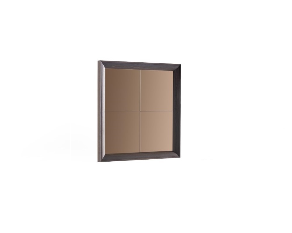Brauner Holzspiegel im eleganten Design für Wohnzimmer und Flur