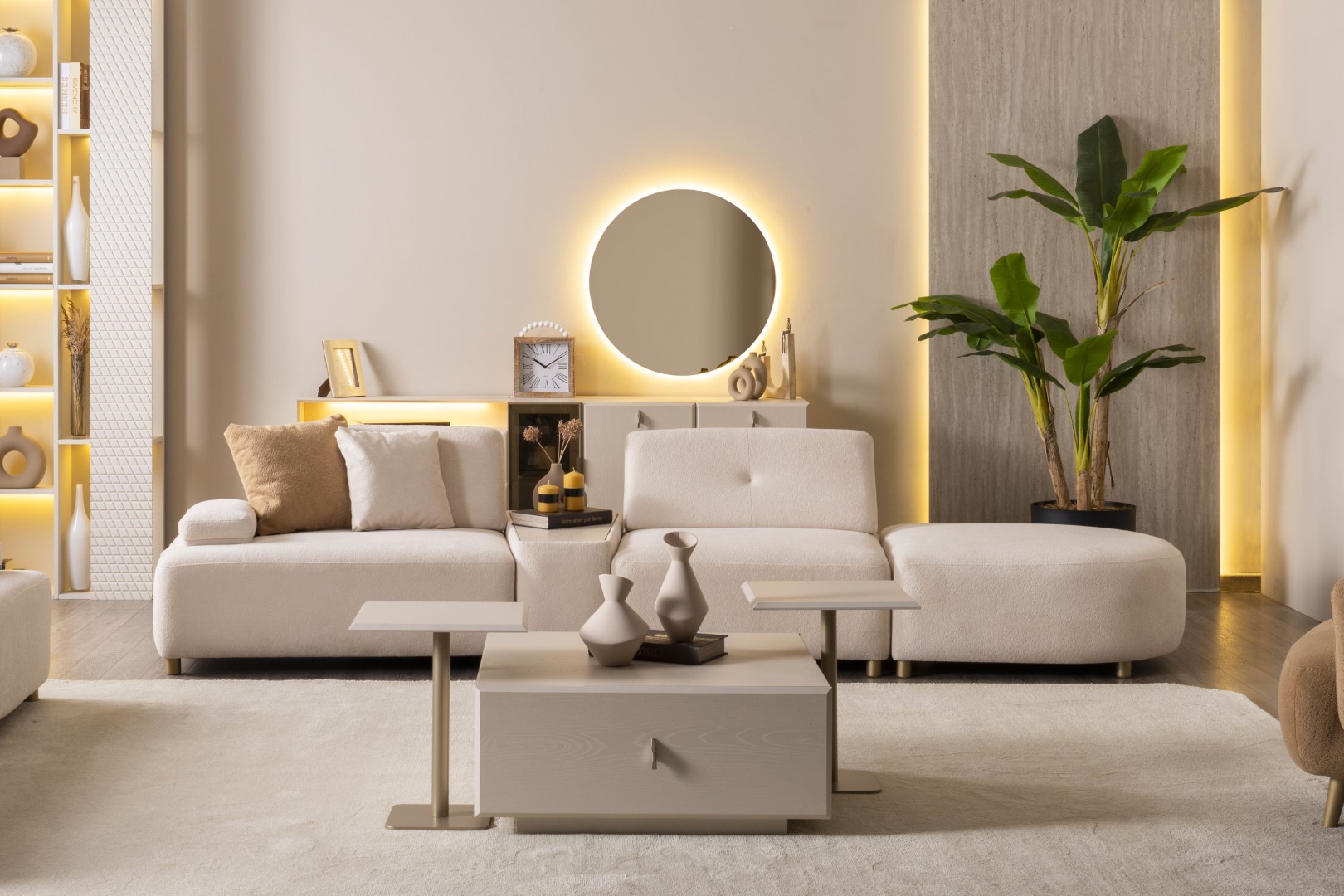 Schlichte Gemütlichkeit im Wohnzimmer Minimalismus mit Komfort