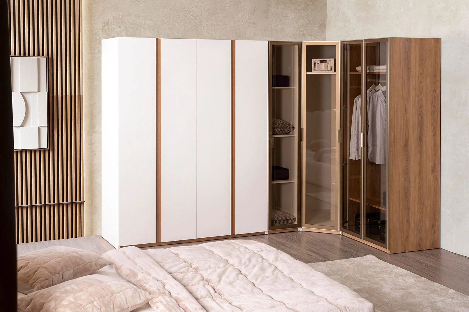 Eck-Kleiderschrank Schönheit und Funktionalität vereint