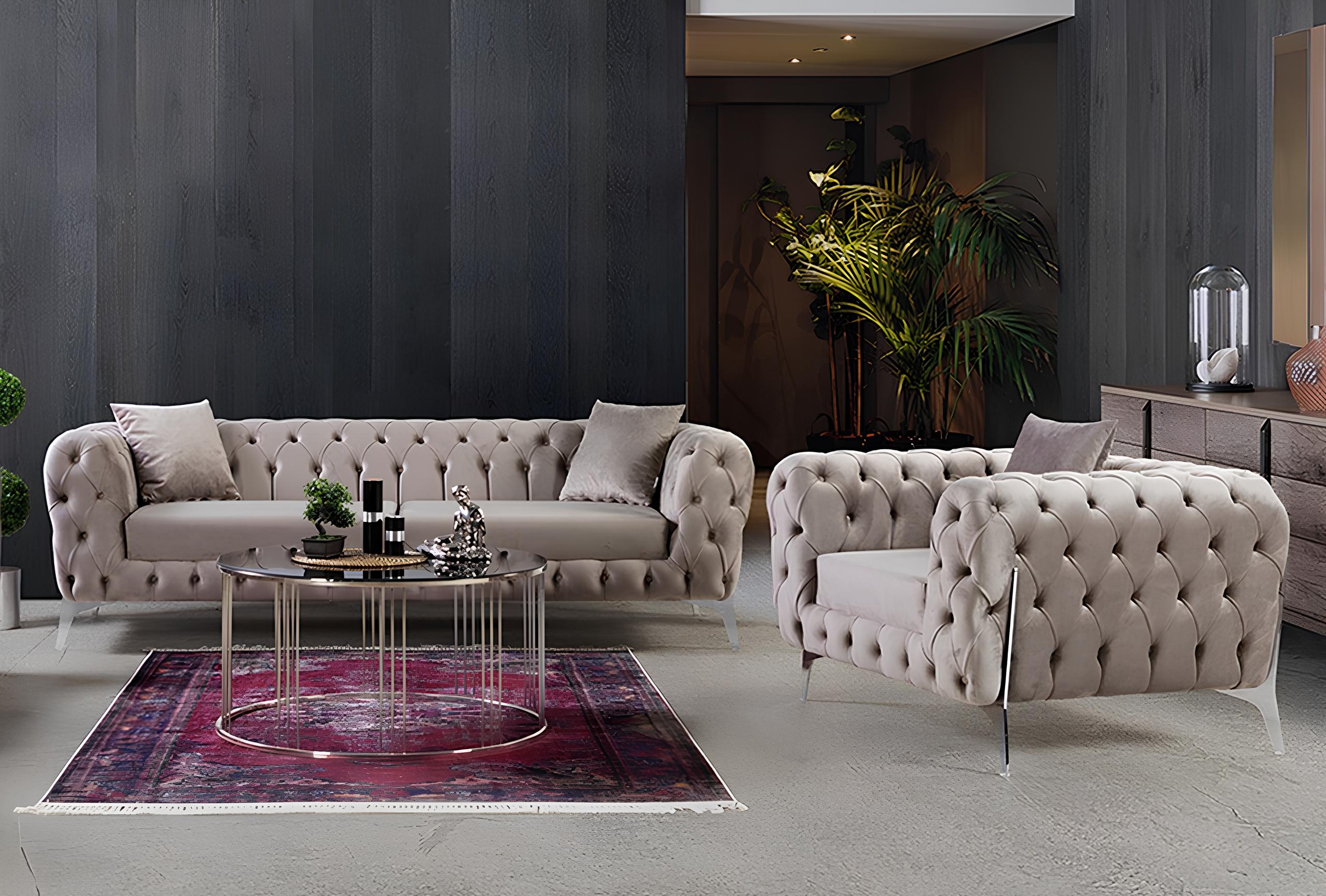 Ästhetik und Komfort für jeden Tag – wählen Sie ein Set aus Sofa und Sessel