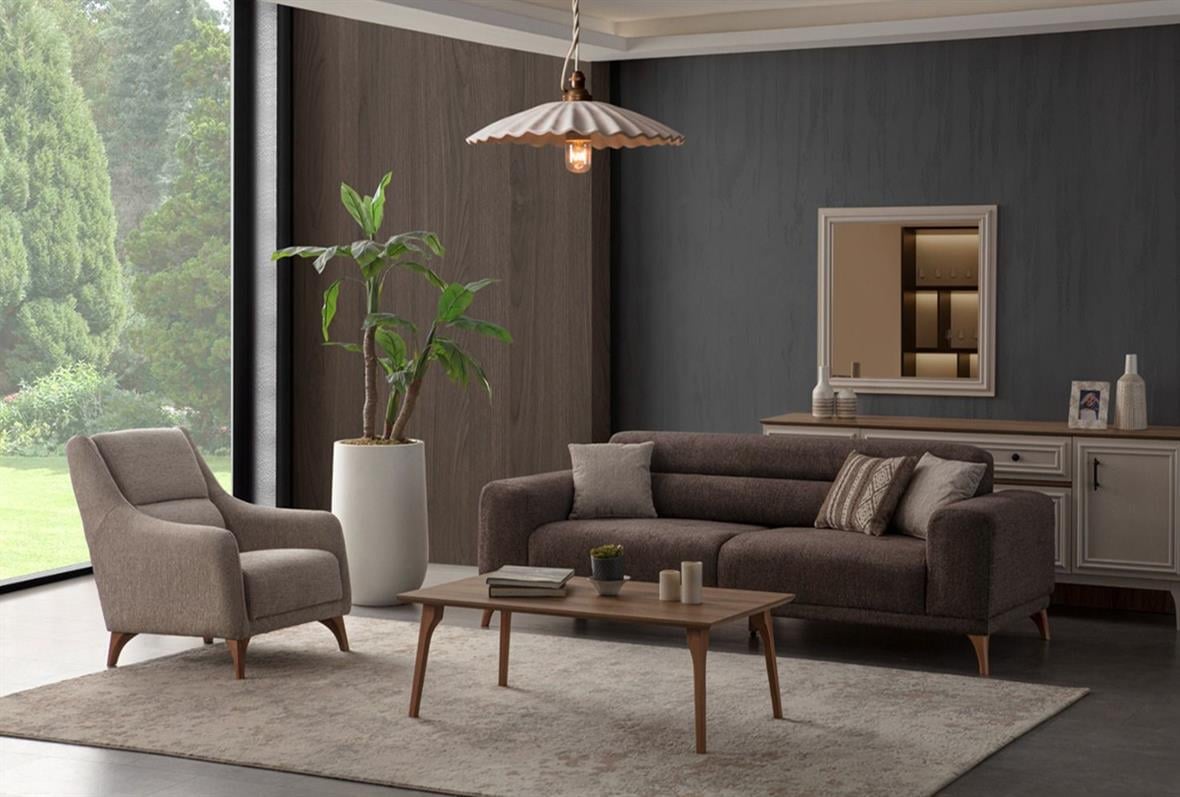 Moderner Komfort im Set – Sofa und Sessel für das Wohnzimmer