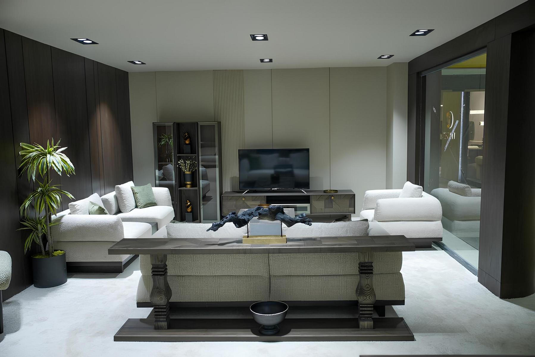 Weiße Wohnzimmer Garnitur Schicke Polstersofas Edler Sessel 3tlg