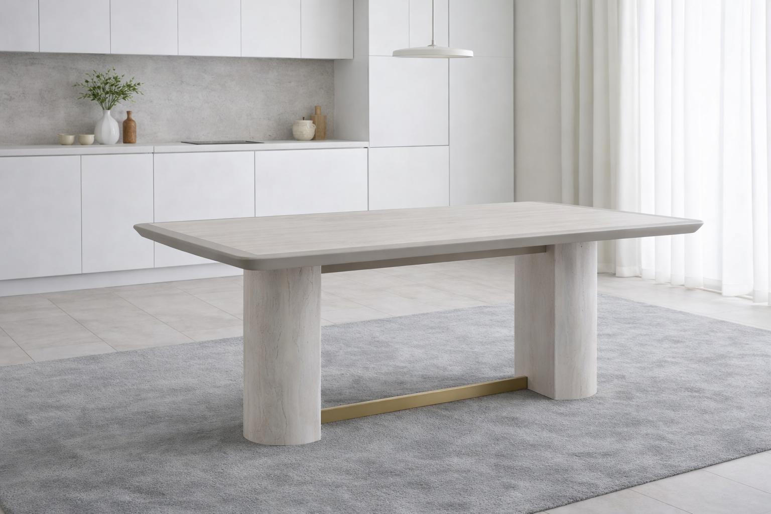 Robuster Grau Esstisch Stilvolle Esszimmer Tische Edle Holztische