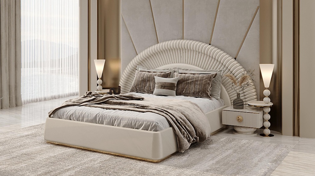 Schlafzimmer Set Bett und Nachttische für modernen Komfort und Stil