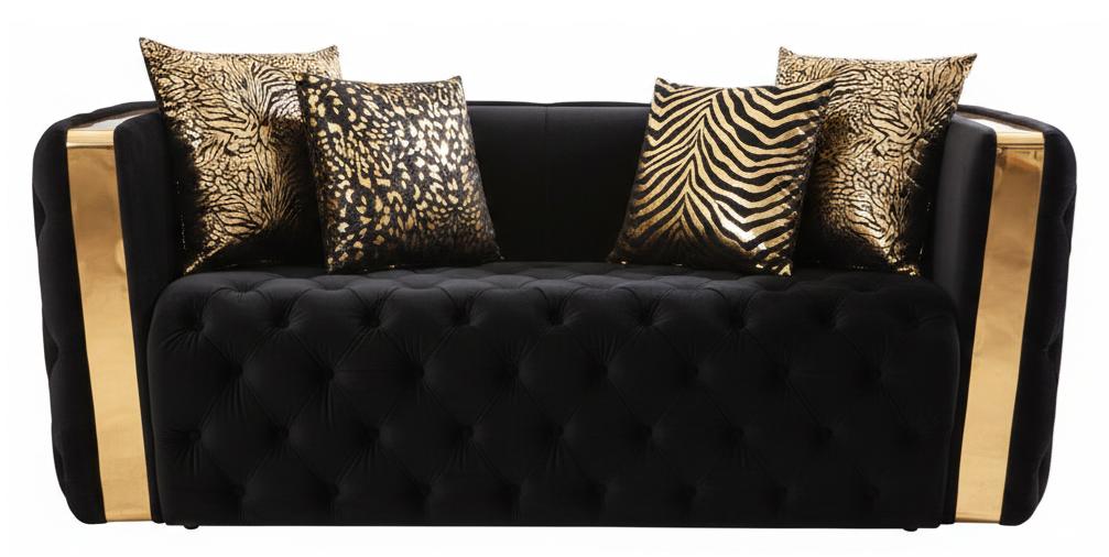 2-Sitzer-Sofa Stil modern Farbe schwarz beige weich bequem Sofa neu
