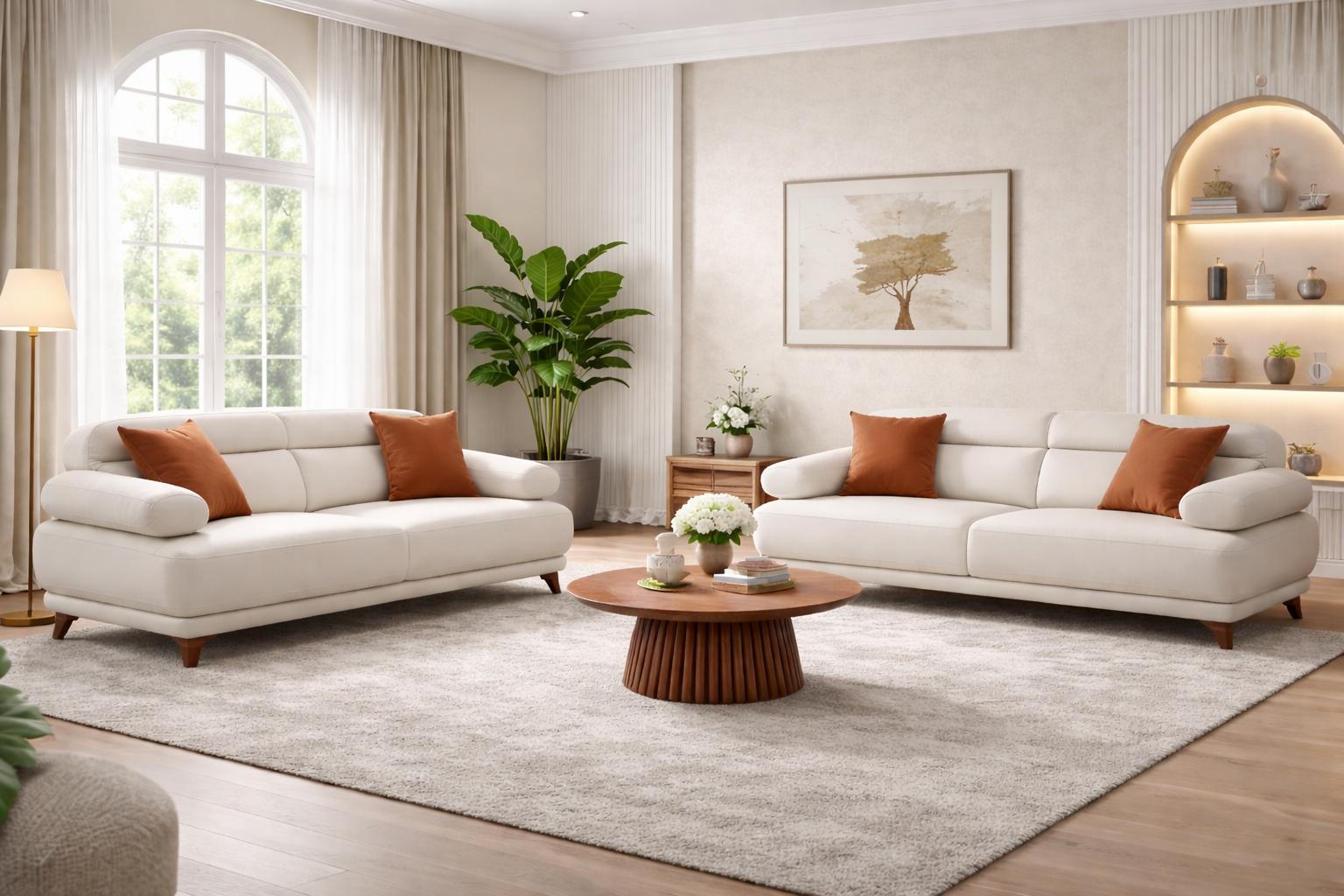 Exklusive Weiße Polstersofas Designer Wohnzimmer 3-Sitzer Couchen