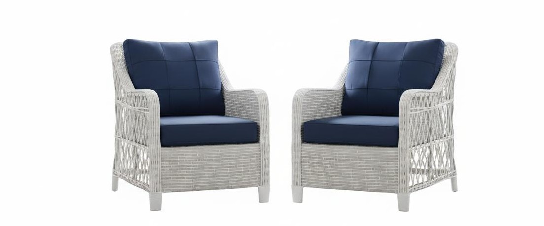 Sessel Farbe Dunkelblau Stil Modern Metallrahmen Weicher Sessel Neu