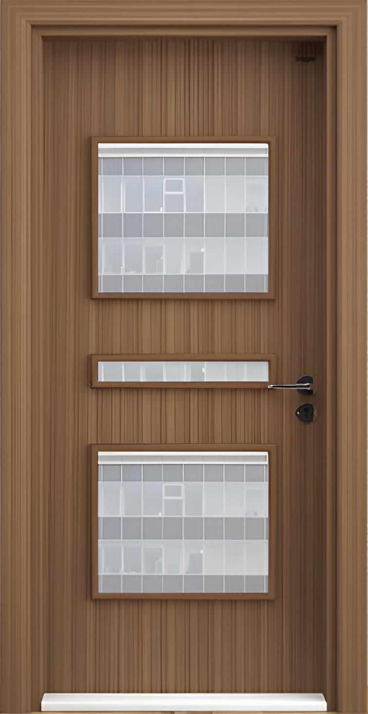 Moderne Innentür Braun mit Glasfenstern Zimmer und Wohnbereich