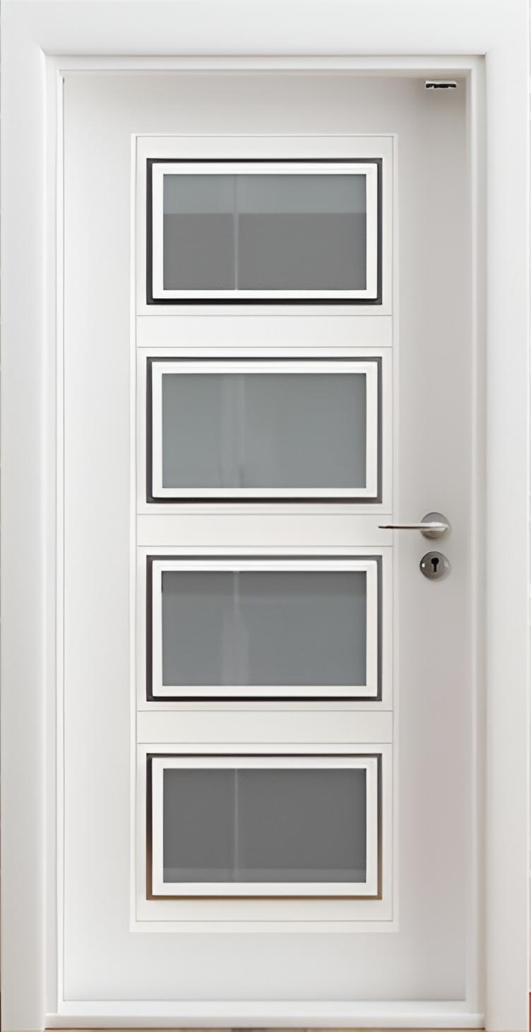 Praktische Innentür Weiß mit Glasfenstern Modern für Wohnbereich