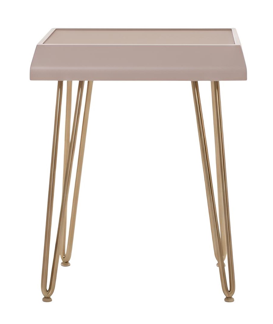 Gold Beistelltisch Minimalistischer Stil Metallrahmen Modernes Design