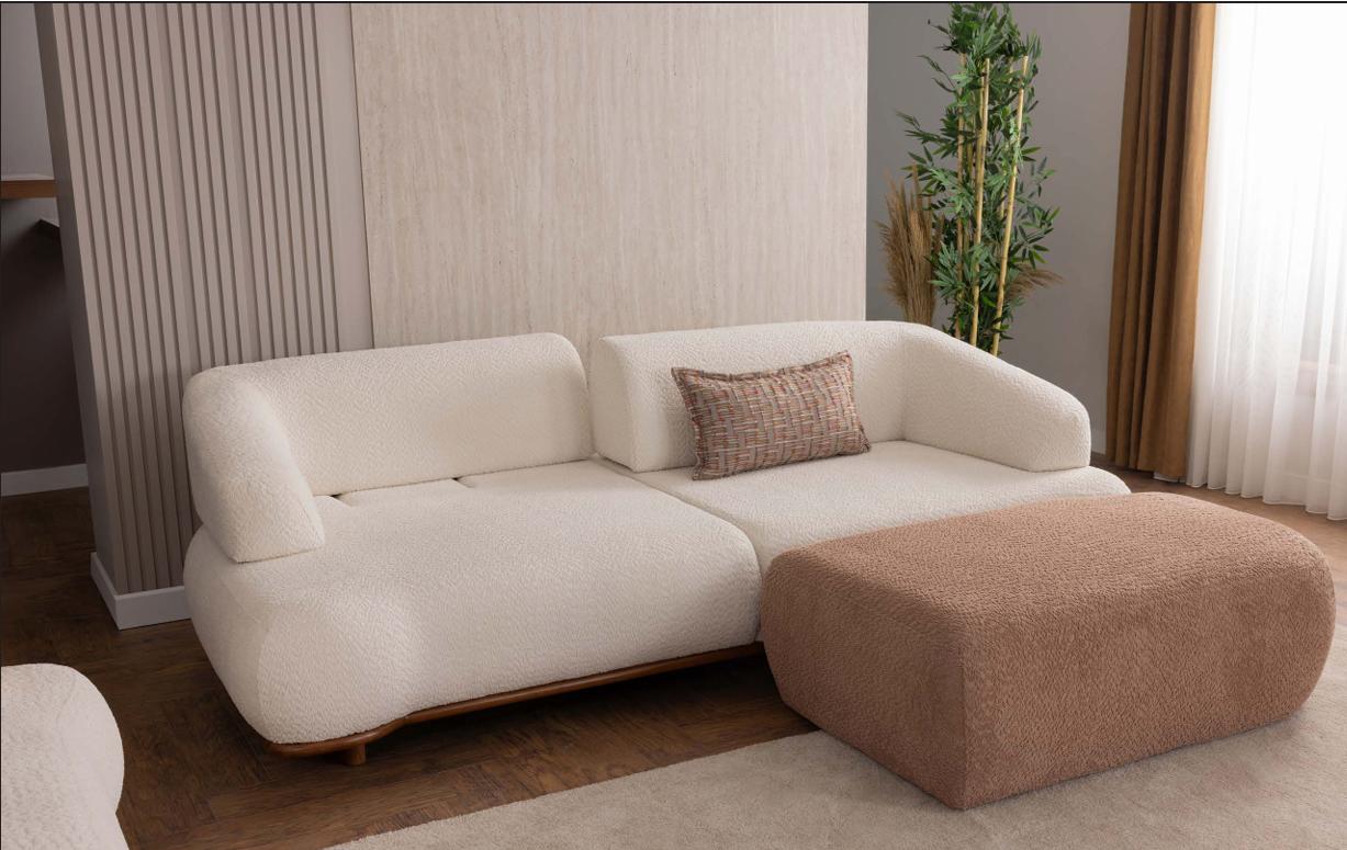 Stilvolles Sofa und Hocker Set für maximalen Komfort