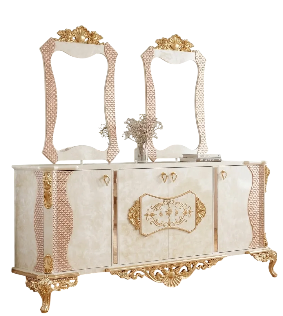 Elegantes Sideboard mit Spiegel im klassischen Stil