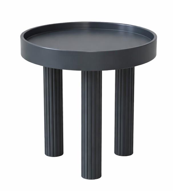 Beistelltisch Moderner Stil Schwarz Farbe Seitenteile Metallrahmen Neu