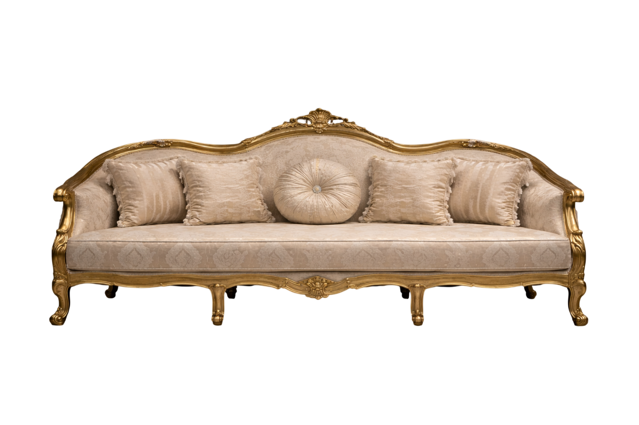 Eleganter 3-Sitzer im klassischen Stil mit hohem Sitzkomfort