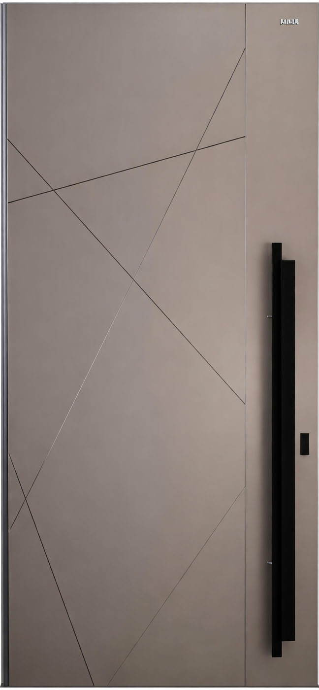 Hellbraune Metall-Drehtür Tür im modernen Design Premium-Türen