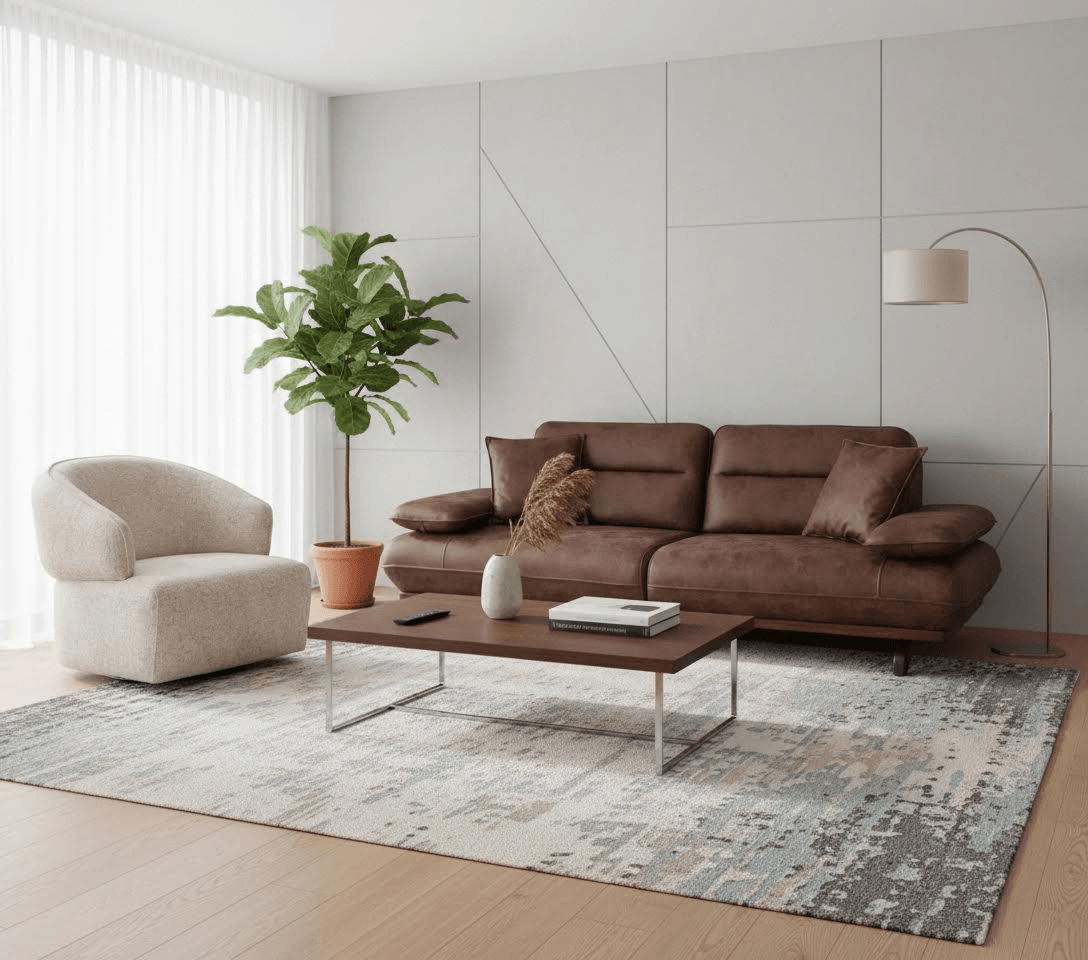 Modernes Wohnzimmer-Set mit 3+1-Sitzern und elegantem Design