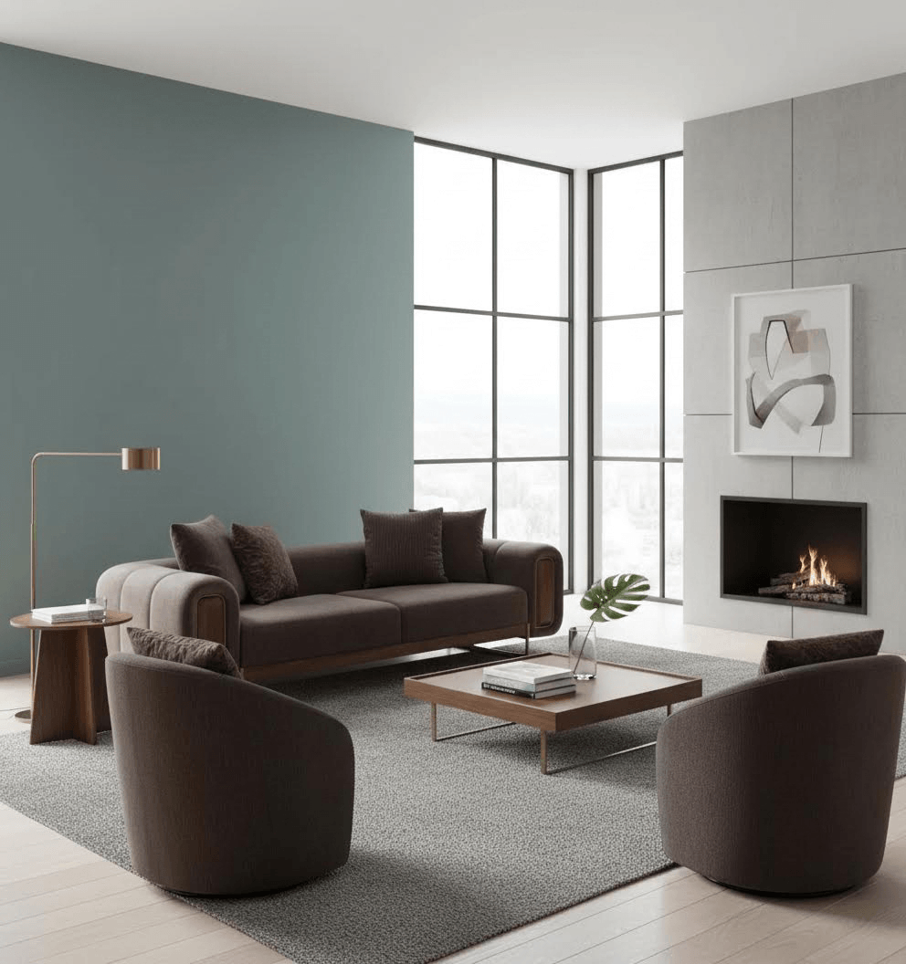 Modernes Wohnzimmer-Set im eleganten Design mit 3+1+1 Sitzern