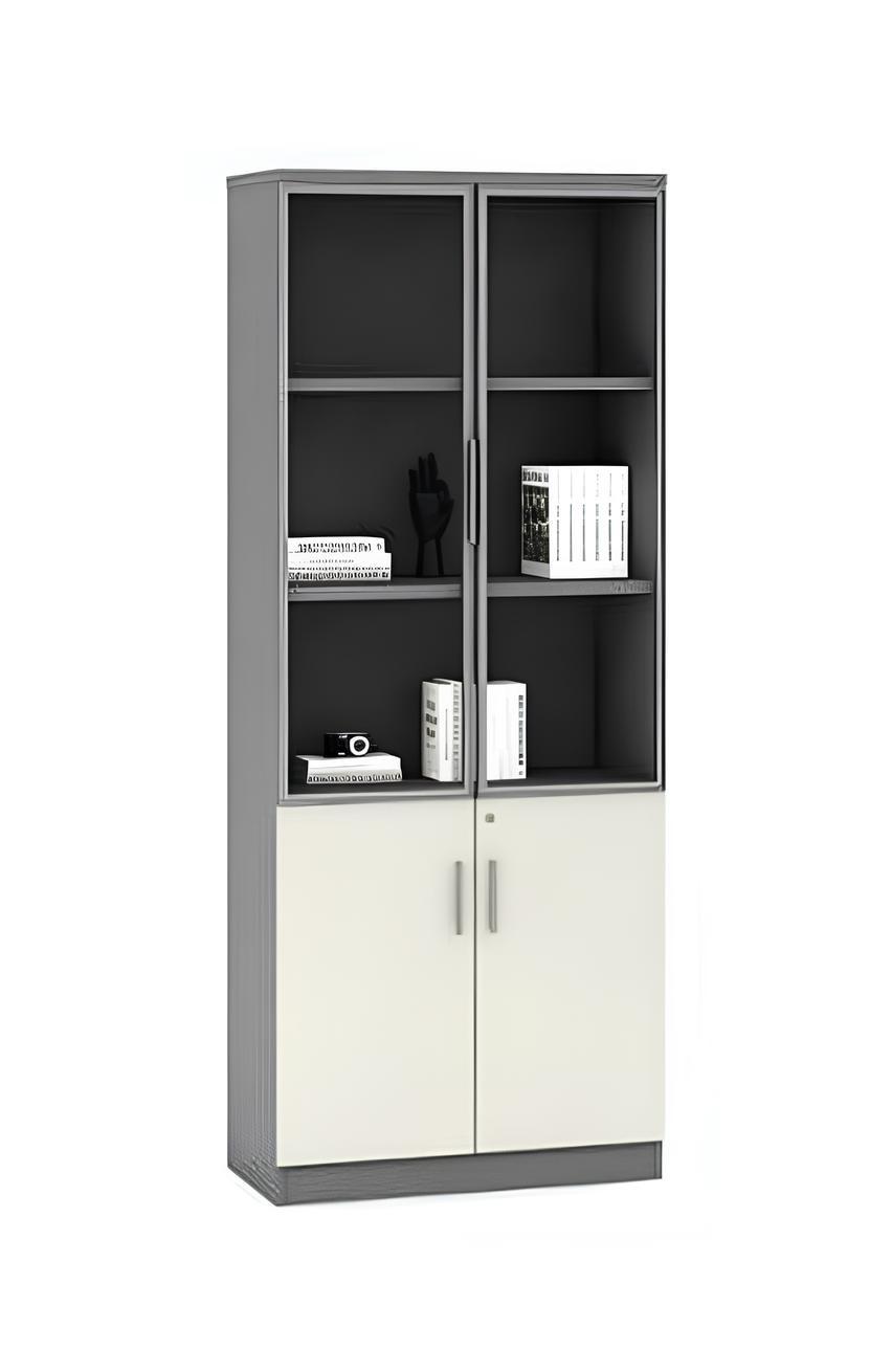 Moderner grauer Büroschrank Designer Büroschrank Geräumiger Aktenschrank
