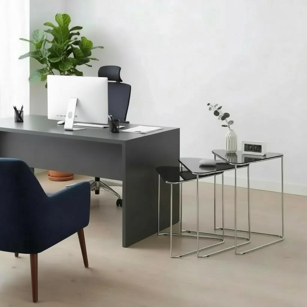 Grau Modern Beistelltisch Praktisch Wohnzimmer Komfort Exklusiv Neu