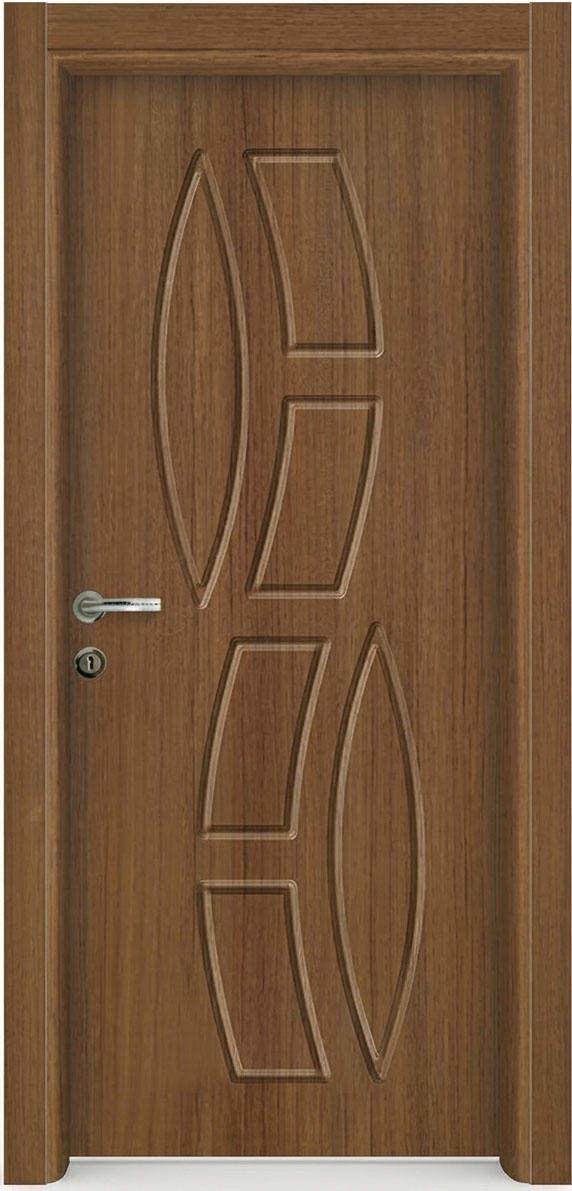 Braune Innentür aus Holz Tür mit geometrischem Muster Hochwertige Türen