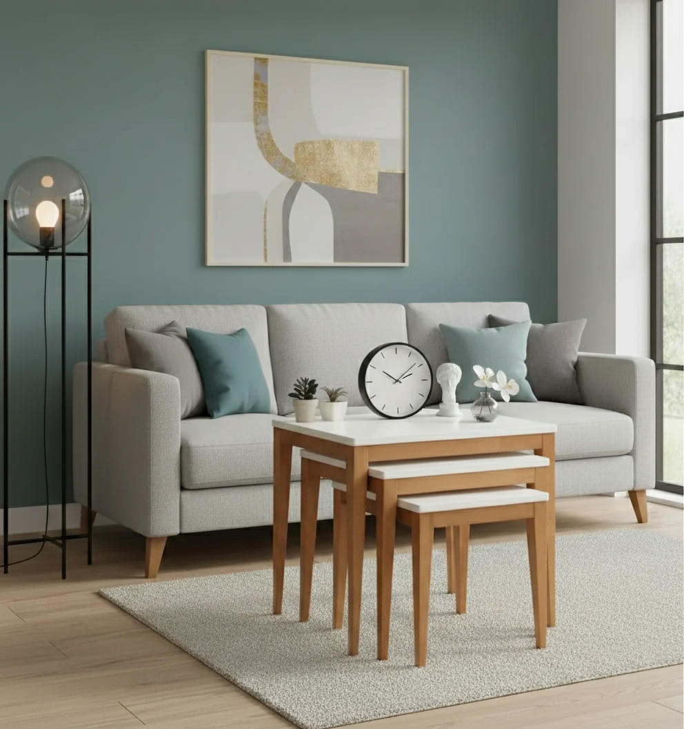 Couchtische Weiß Holz Modern Bequem Praktisch Tisch Beistelltisch Neu