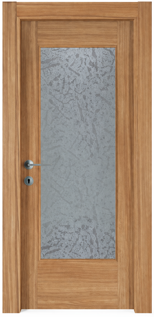 Braune Holztür mit Glas  Tür für Küche und Wohnzimmer Premium-Qualität