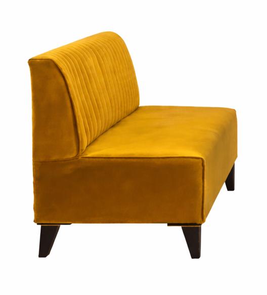 2 Sitzer Sofa Stil modern Farbe orange neu kompakt bequem vielseitig