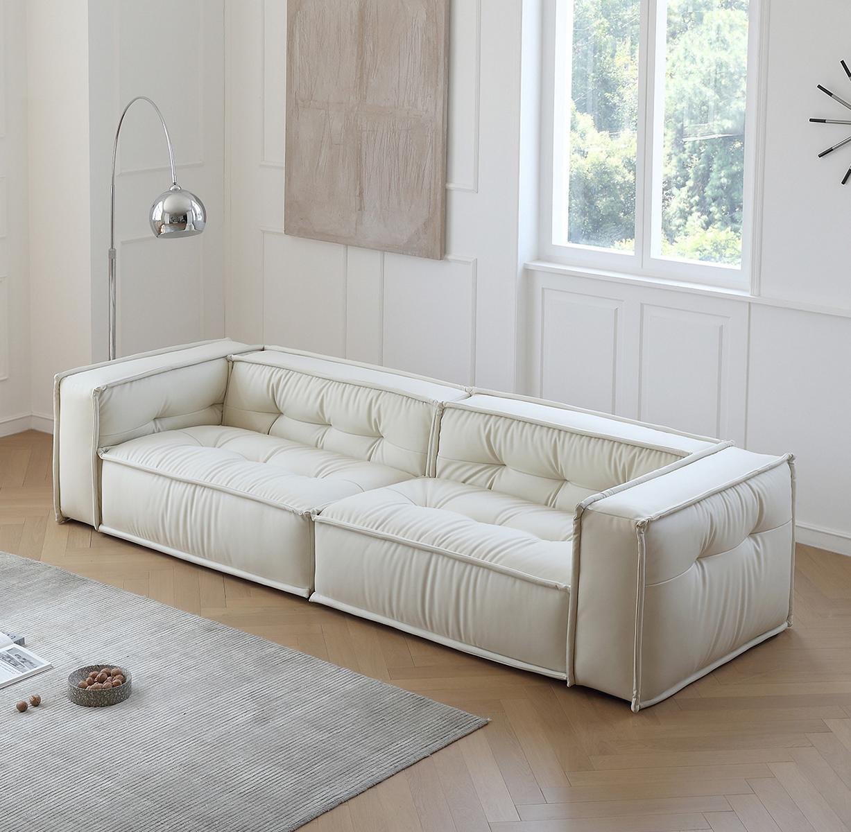 Wohnzimmer Elegante Weißes 3-Sitzer Sofa Stilvolles Design Möbel